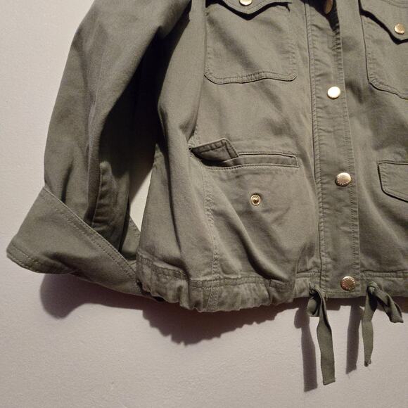 Talbots Military Utility Field Jacket Womens Plus 1X Green Coat 90s Y2K Gorpcore - Picture 4 of 13